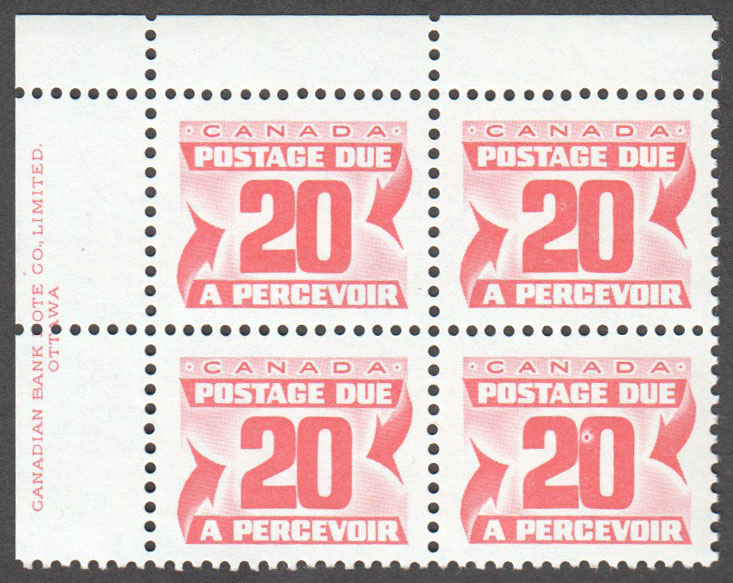 Canada Scott J38 MNH PB UL - Click Image to Close